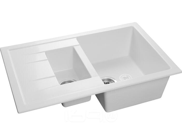 Мойка GranFest Quadro 775KL 1,5 чаши с крылом 765*495мм иней