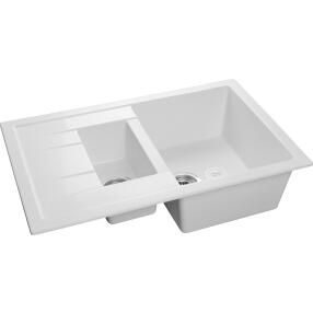 Мойка GranFest Quadro 775KL 1,5 чаши с крылом 765*495мм иней