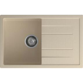 Мойка GRANFEST QUADRO 780L 1 чаша с крылом 770*495 кашемир