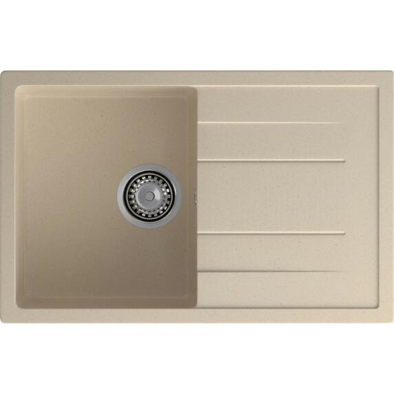 Мойка GRANFEST QUADRO 780L 1 чаша с крылом 770*495 кашемир