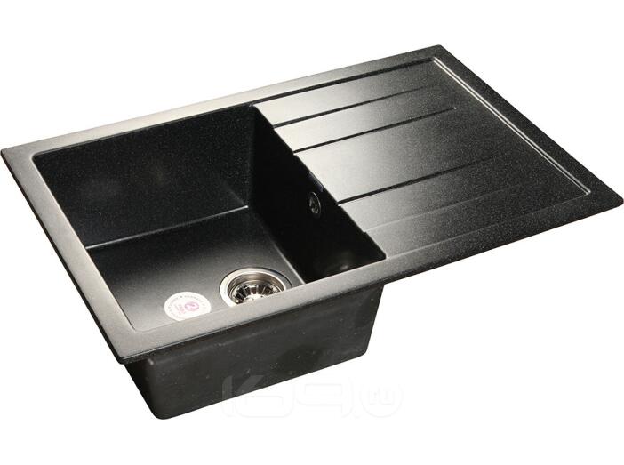 Мойка GranFest Quadro 780L 1 чаша с крылом 770*495мм черный