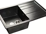 Мойка GranFest Quadro 780L 1 чаша с крылом 770*495мм черный