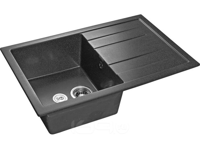 Мойка GranFest Quadro 780L 1 чаша с крылом 770*495мм графит