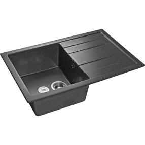 Мойка GranFest Quadro 780L 1 чаша с крылом 770*495мм графит