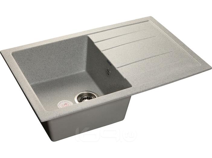 Мойка GranFest Quadro 780L 1 чаша с крылом 770*495мм серый