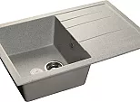Мойка GranFest Quadro 780L 1 чаша с крылом 770*495мм серый