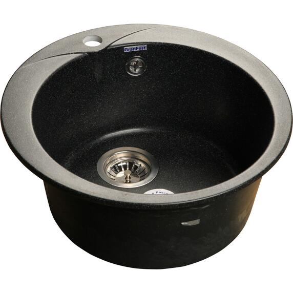 Мойка GranFest Rondo 480 1 чаша D-475мм черный