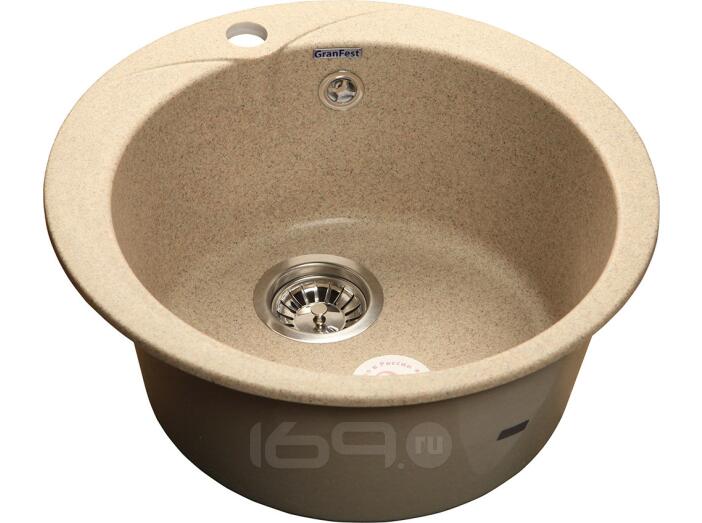 Мойка GranFest Rondo 480 1 чаша D-475мм песочный