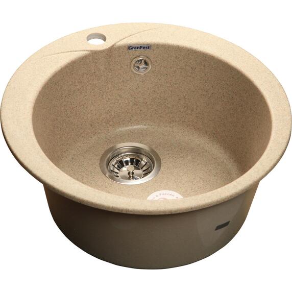 Мойка GranFest Rondo 480 1 чаша D-475мм песочный