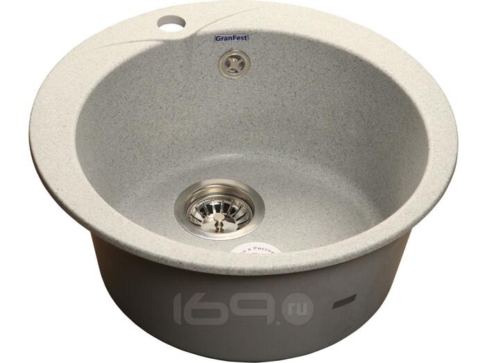 Мойка GranFest Rondo 480 1 чаша D-475мм серый