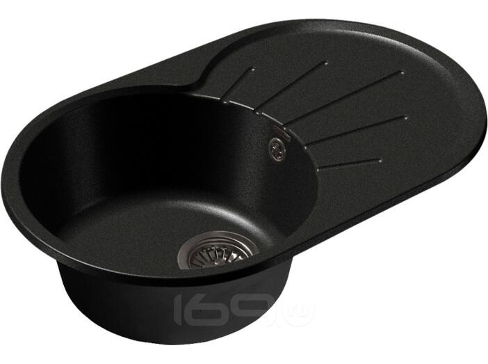 Мойка GranFest Rondo 750L 1 чаша с крылом 750*460мм черный