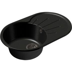 Мойка GranFest Rondo 750L 1 чаша с крылом 750*460мм черный