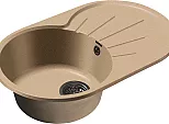 Мойка GranFest Rondo 750L 1 чаша с крылом 750*460мм песочный