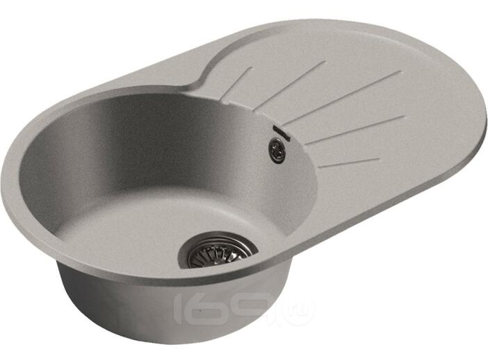 Мойка GranFest Rondo 750L 1 чаша с крылом 750*460мм серый
