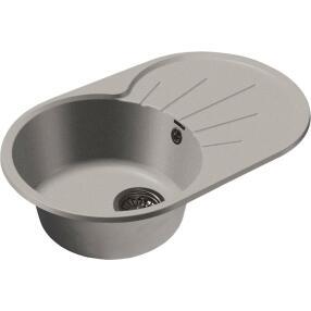 Мойка GranFest Rondo 750L 1 чаша с крылом 750*460мм серый