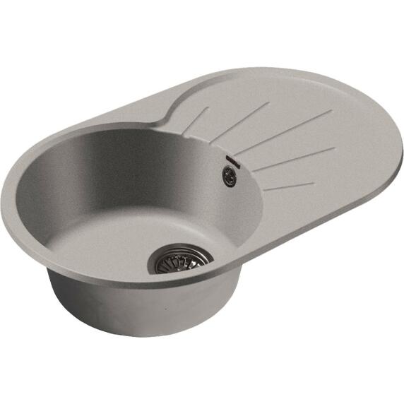 Мойка GranFest Rondo 750L 1 чаша с крылом 750*460мм серый