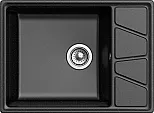 Мойка GranFest Vertex 680L 1 чаша с крылом 660*500мм черный