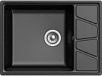 Мойка GranFest Vertex 680L 1 чаша с крылом 660*500мм черный