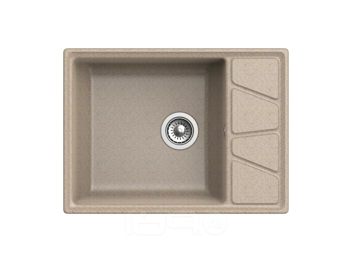 Мойка GranFest Vertex 680L 1 чаша с крылом 660*500мм песочный