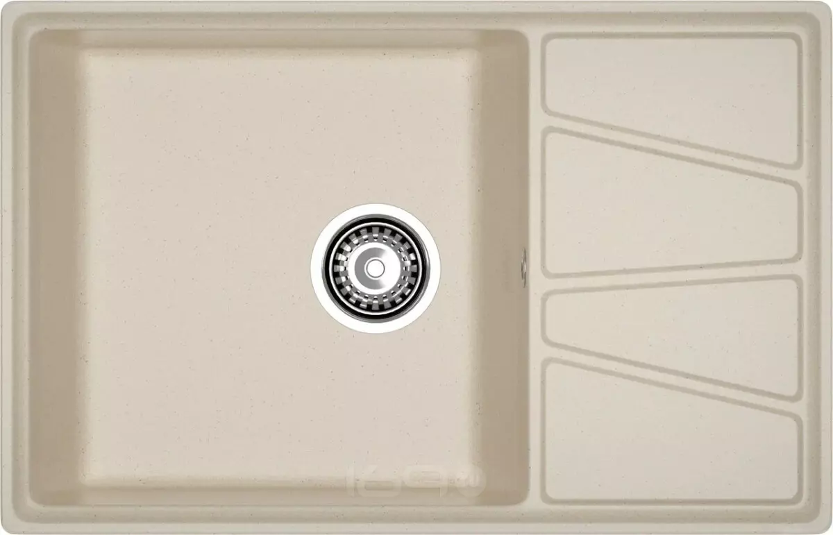 Мойка GRANFEST VERTEX 780L 1 чаша с крылом 780*500 кашемир