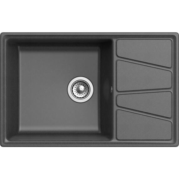 Мойка GranFest Vertex780L 1 чаша с крылом 780*500мм графит