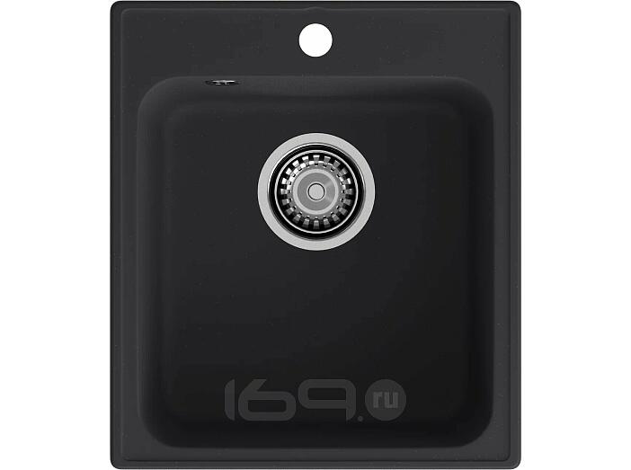 Мойка кварцевая ЭкоМ 4248 1-чаша 420*480мм черный