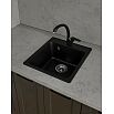 Мойка кварцевая ЭкоМ 4248 1-чаша 420*480мм черный