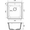 Мойка кварцевая ЭкоМ 4248 1-чаша 420*480мм серый