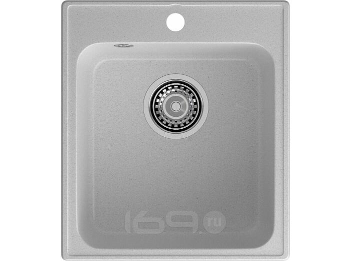 Мойка кварцевая ЭкоМ 4248 1-чаша 420*480мм серый