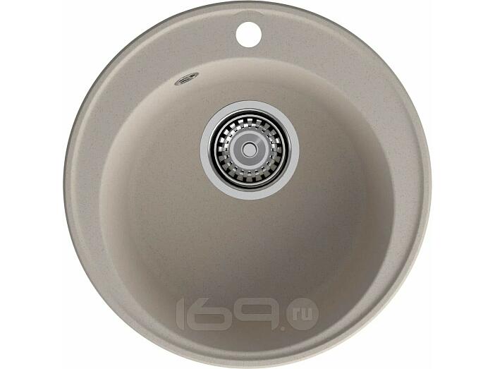 Мойка кварцевая ЭкоМ 4800 1-чаша D-480мм песочный