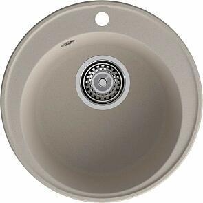 Мойка кварцевая ЭкоМ 4800 1-чаша D-480мм песочный