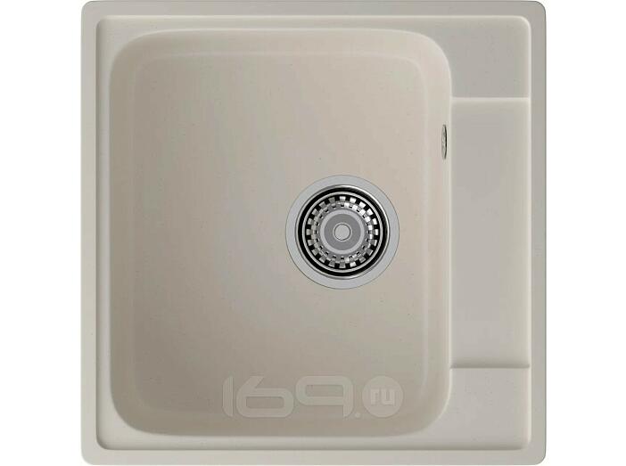 Мойка кварцевая ЭкоМ 4848 1-чаша 480*480мм белый