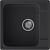 Мойка кварцевая ЭкоМ 4848 1-чаша 480*480мм черный