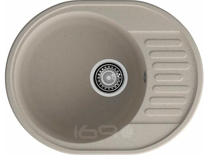 Мойка кварцевая ЭкоМ 6148 1-чаша+крыло 620*480мм песочный