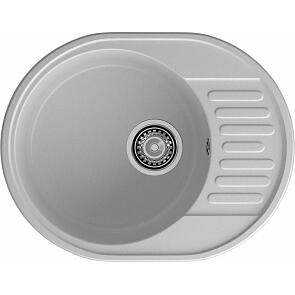 Мойка кварцевая ЭкоМ 6148 1-чаша+крыло 620*480мм серый