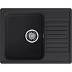 Мойка кварцевая ЭкоМ 6248 1-чаша+крыло 620*480мм черный