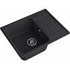 Мойка кварцевая ЭкоМ 6248 1-чаша+крыло 620*480мм черный