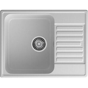 Мойка кварцевая ЭкоМ 6248 1-чаша+крыло 620*480мм серый