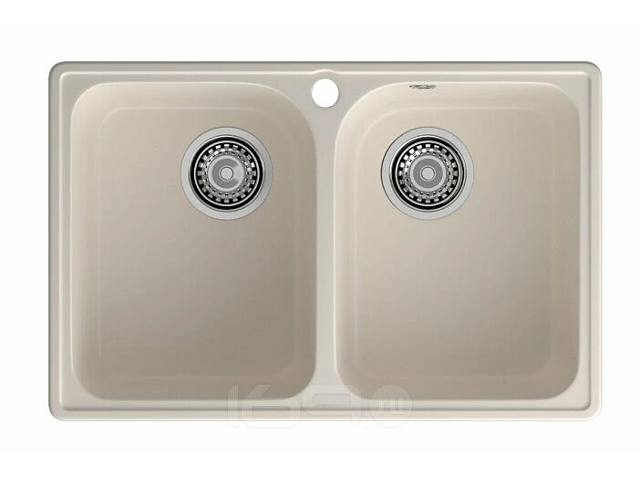 Мойка кварцевая ЭкоМ 7448-2 2-чаши 740*480мм белый