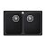 Мойка кварцевая ЭкоМ 7448-2 2-чаши 740*480мм черный