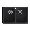 Мойка кварцевая ЭкоМ 7448-2 2-чаши 740*480мм черный