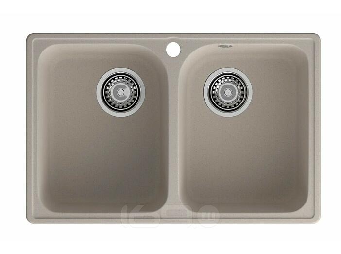 Мойка кварцевая ЭкоМ 7448-2 2-чаши 740*480мм песочный