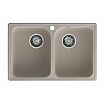 Мойка кварцевая ЭкоМ 7448-2 2-чаши 740*480мм песочный
