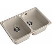 Мойка кварцевая ЭкоМ 7448-2 2-чаши 740*480мм песочный
