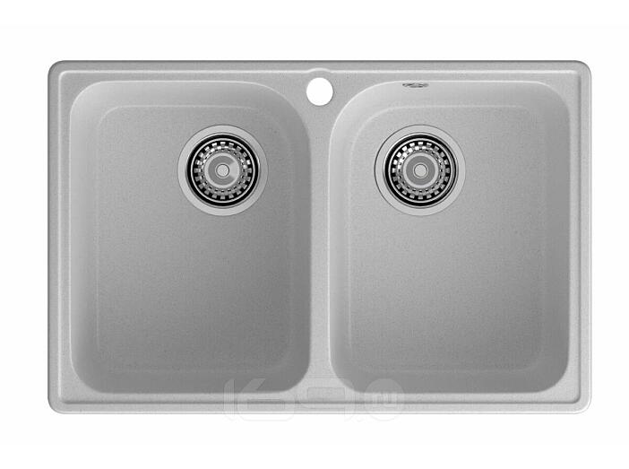 Мойка кварцевая ЭкоМ 7448-2 2-чаши 740*480мм серый