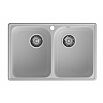 Мойка кварцевая ЭкоМ 7448-2 2-чаши 740*480мм серый