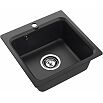 Мойка мрамор ЭкоМ М-430  1-чаша 432*432мм черный