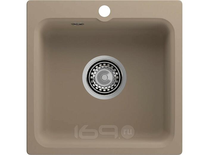 Мойка мрамор ЭкоМ М-430  1-чаша 432*432мм песочный