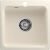 Мойка мрамор ЭкоМ М-430  1-чаша 432*432м белый