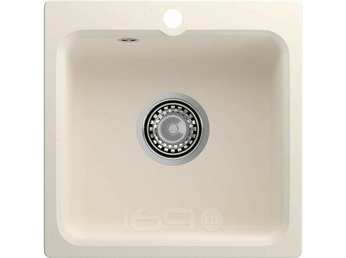 Мойка мрамор ЭкоМ М-430  1-чаша 432*432м белый